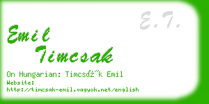 emil timcsak business card